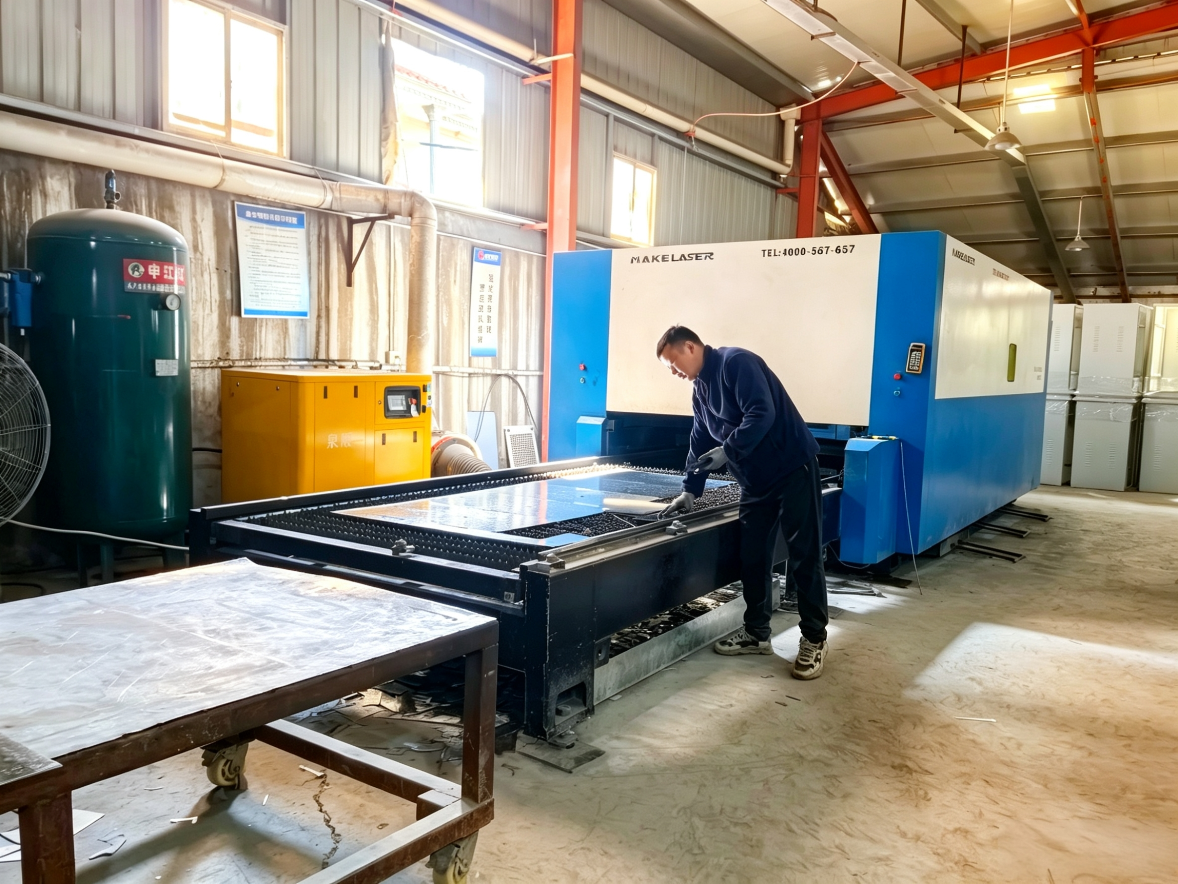 Laser cutting equipment for sheet metal
