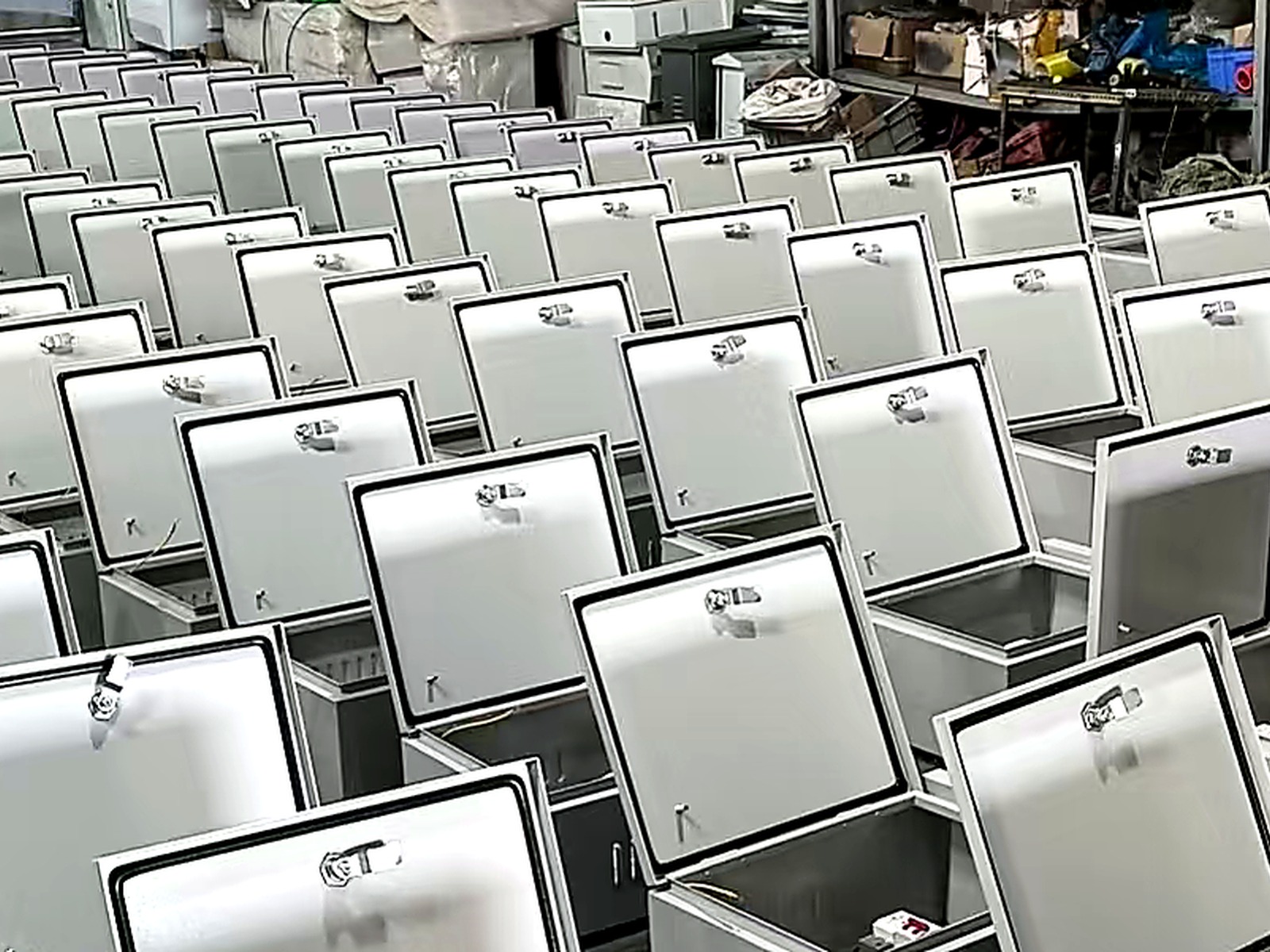 Finished electrical enclosure batch