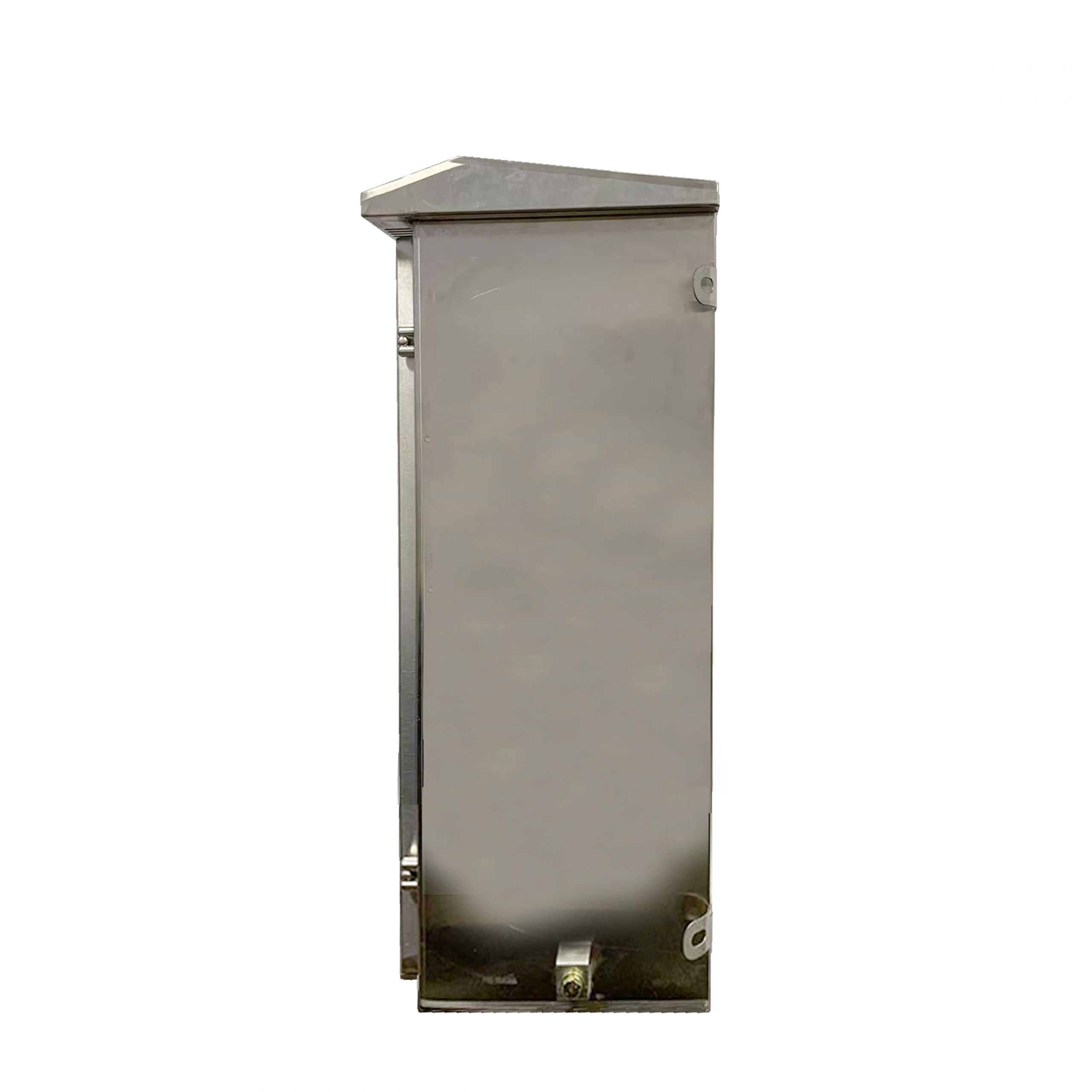 Side view of stainless steel box